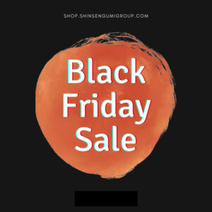 Black Friday Sale text over Brushed Orange Color