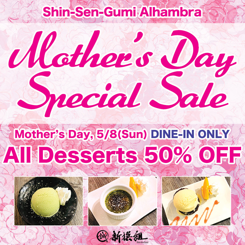 Alhambra Mother's Day Special Info Photo of Mochi Ice Cream Green Tea Creme Brulee Choco Lava Cake