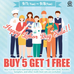 Labor Day Sale at the SSG Online Shop, September 1–8, 2026. Buy 5 of the same individual product and get 1 FREE. Gift Cards, Bundles, Samplers, and other multi-item sets are excluded.